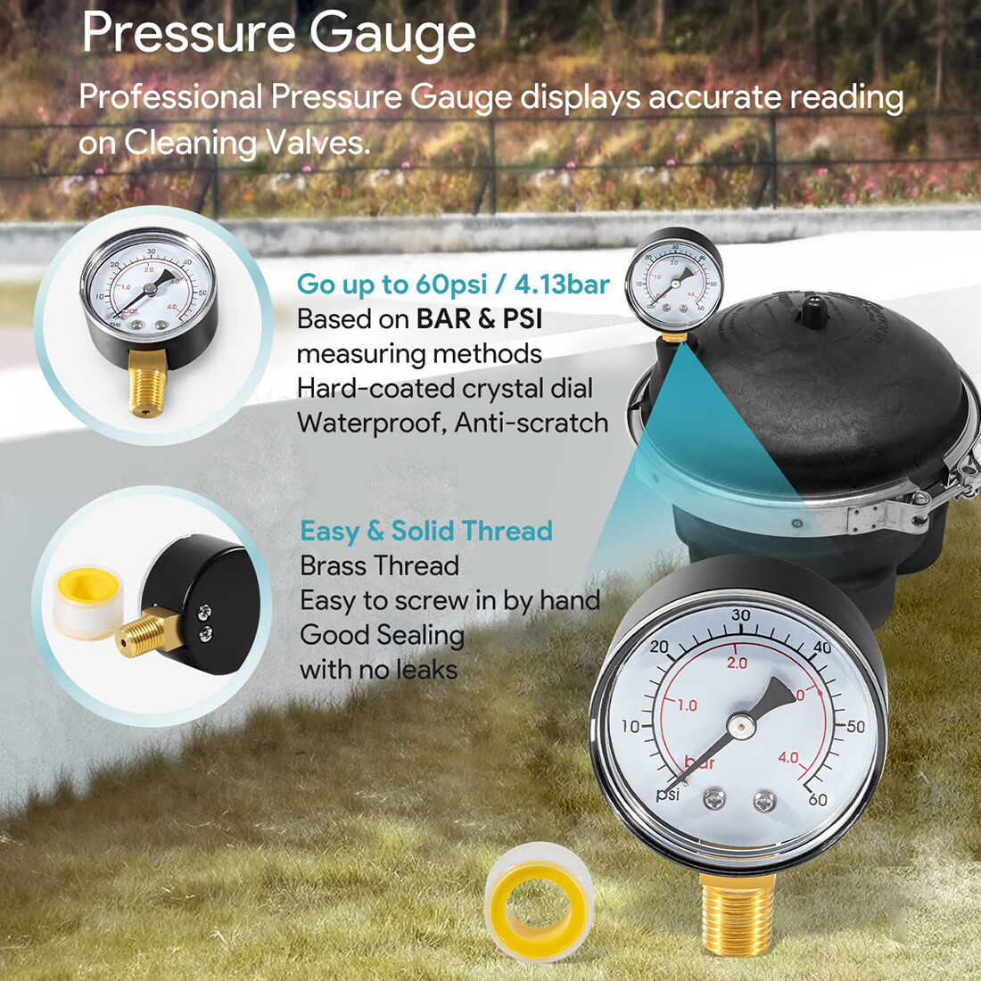 Paramount Water Valve Pressure Gauge 005-302-3590-00