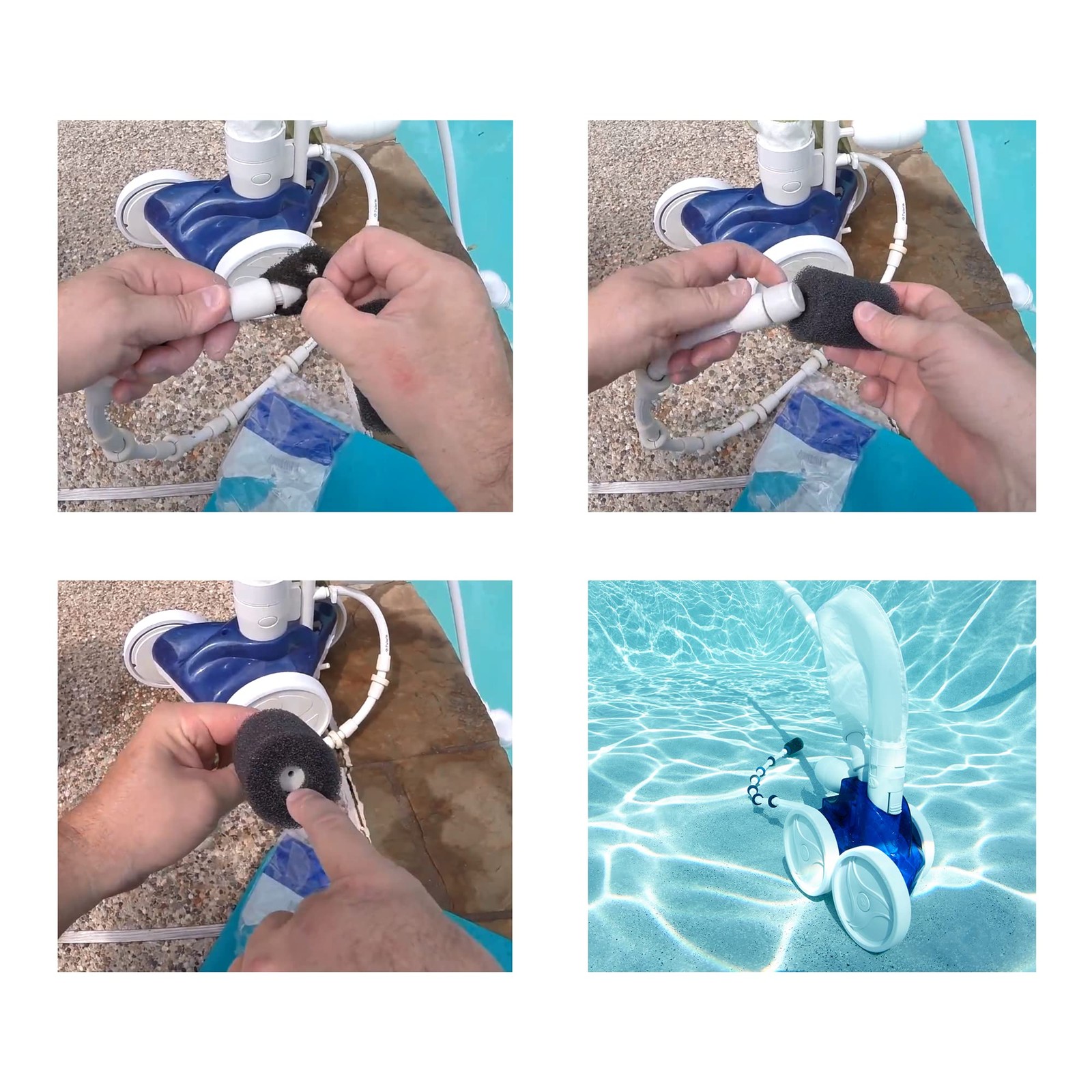 12 Pack Pool Hose Tail Scrubbers for Polaris VacSweep Cleaner Parts