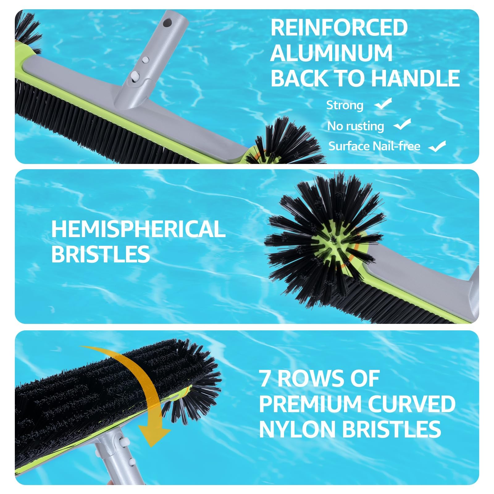 Sepetrel Deluxe Swimming Pool Cleaning Kit Kit, GREEN