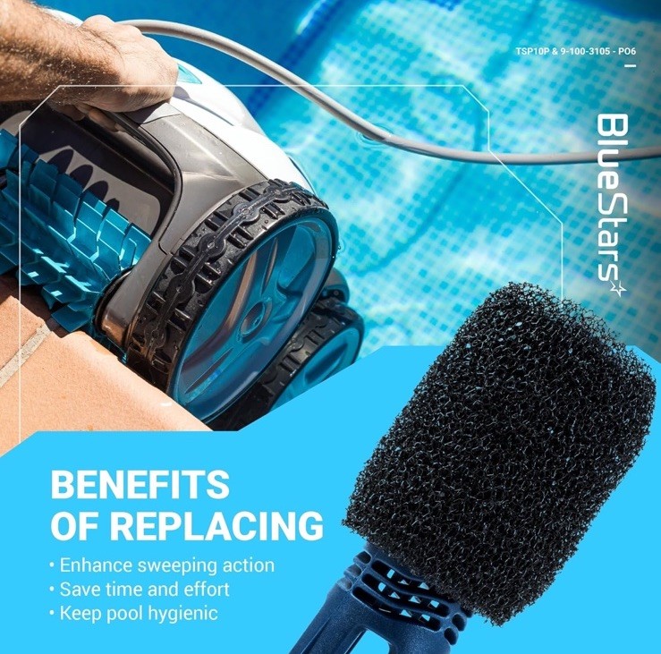 Ultra Durable TSP10P Tail Sweep and 9-100-3105 (Pack of 6) Sweep Hose Scrubber R