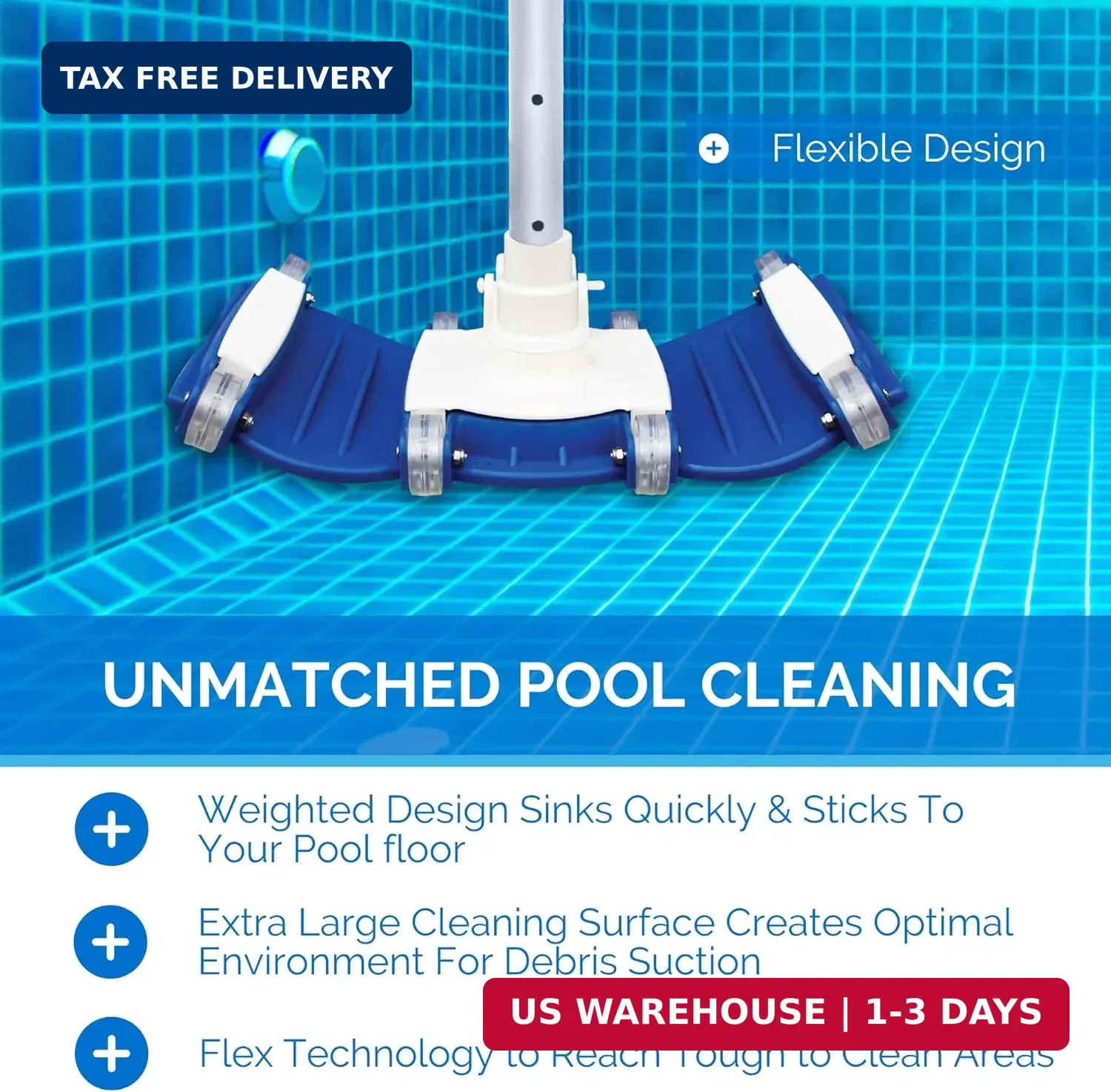SWIMLINE HYDROTOOLS Manual Vacuum Head Attachment For Inground & Above Ground Po