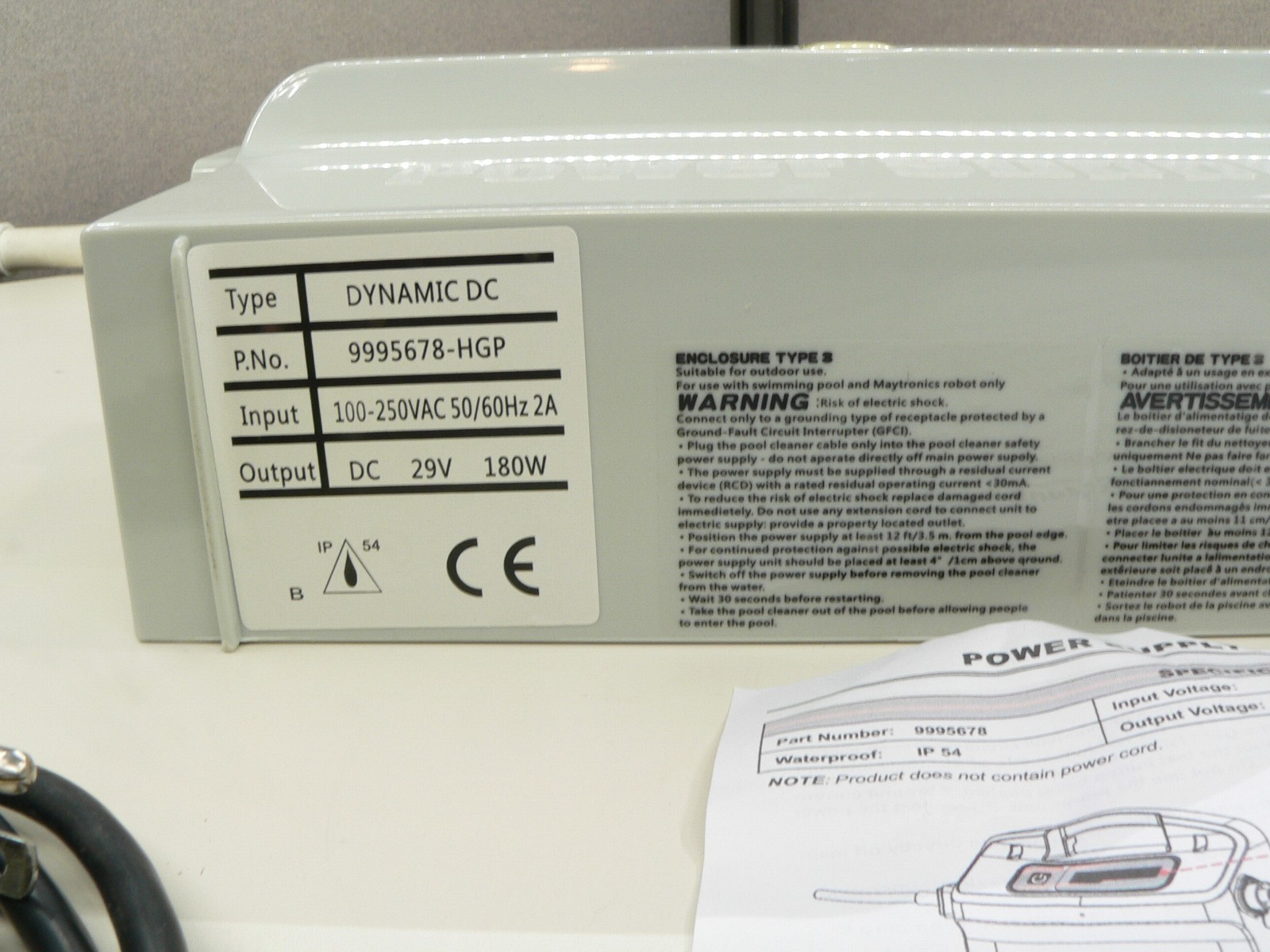 Dynamic DC 9995678-HGP Power Supply For Dolphin Pool Cleaners PARTS ONLY!!