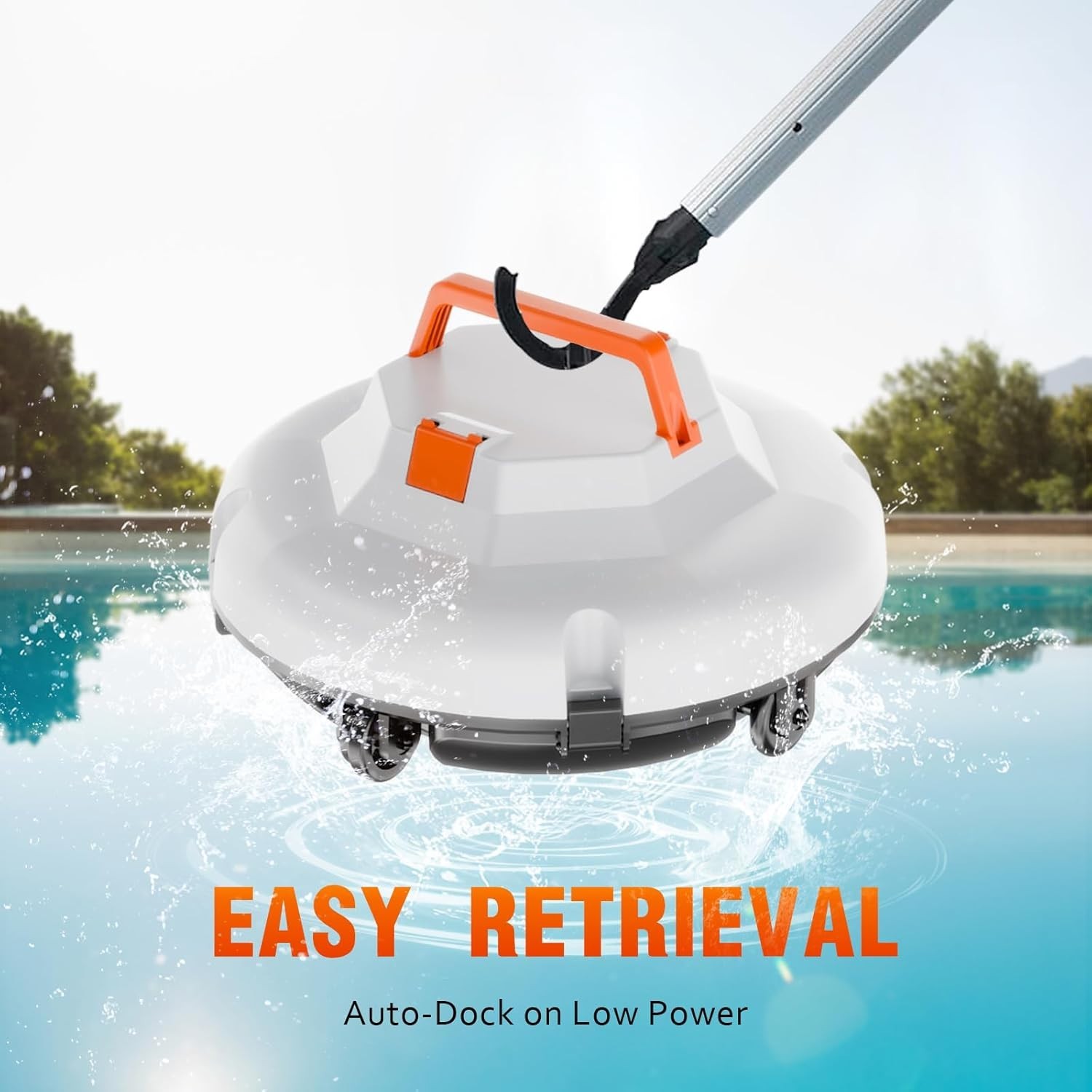 Pool Vacuum for Above Ground Pool, Cordless Robotic Pool Cleaner with 120 Mins R