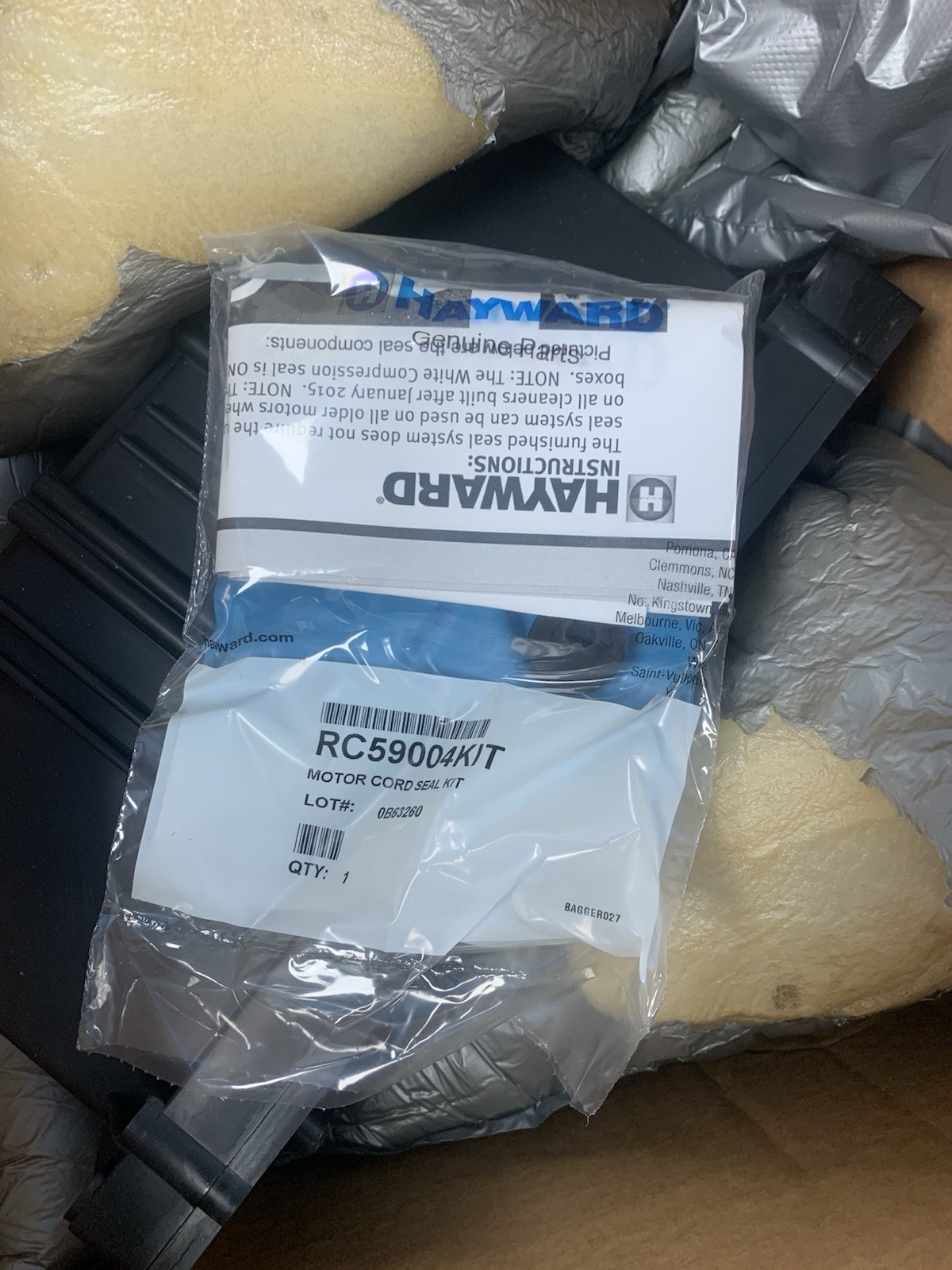 Hayward Motor Assy RCX341195 & Seal Kit RC59004KIT Pool Cleaner Part
