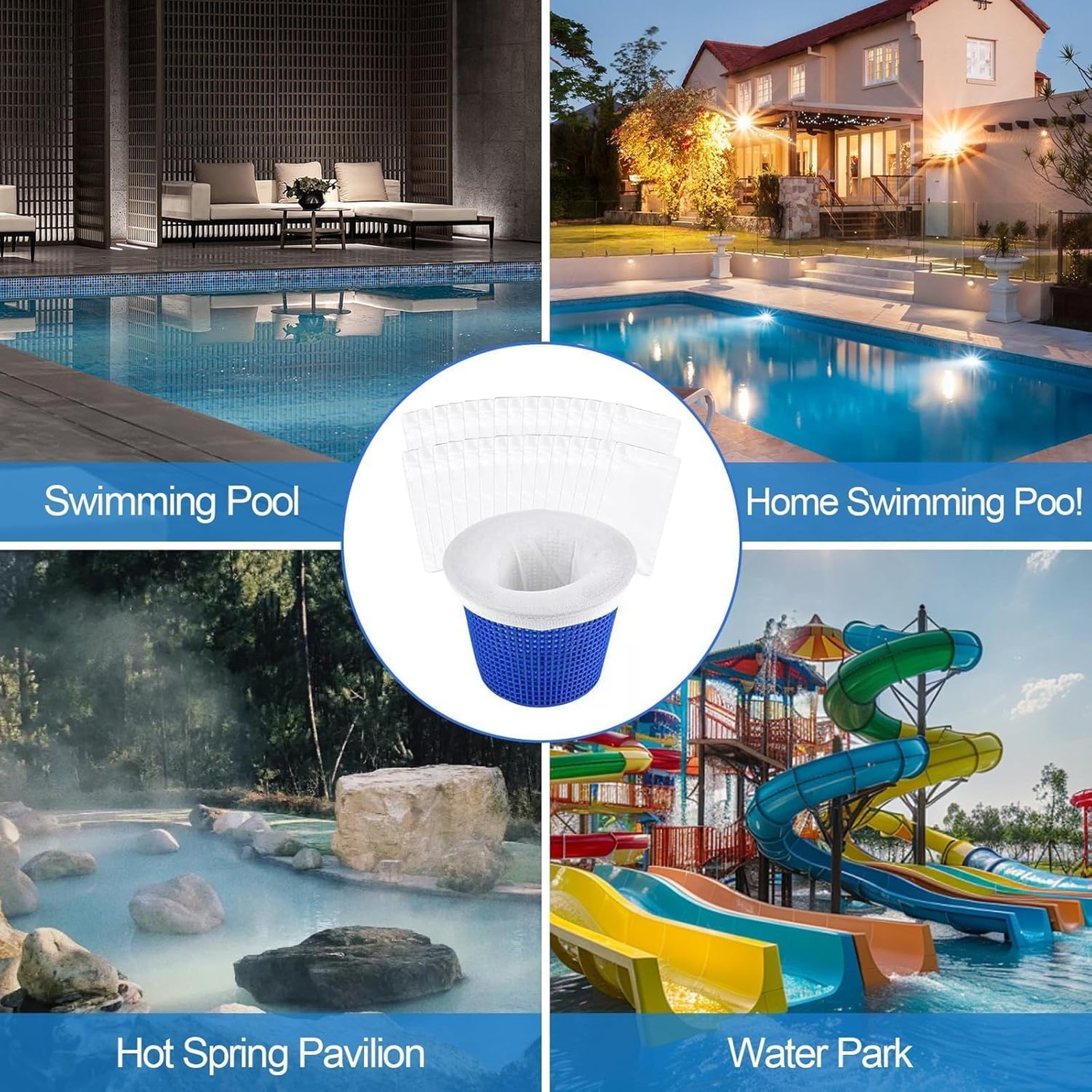 Pool Skimmer Socks Reusable Mesh Filter for Hayward Pentair Intex Spa Hot Tub