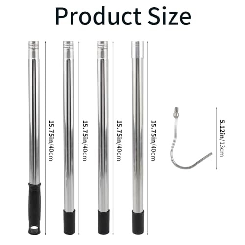 Hook for Robotics Pool Cleaner, with 68 Inches Adjustable Stainless silver