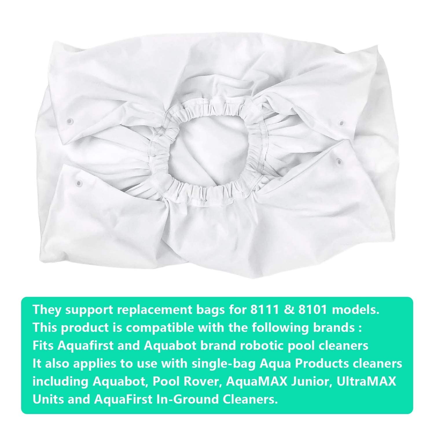 A8111PK/8111/8101 Pool Cleaner Fine Filter Bag Replacement for Aquabot