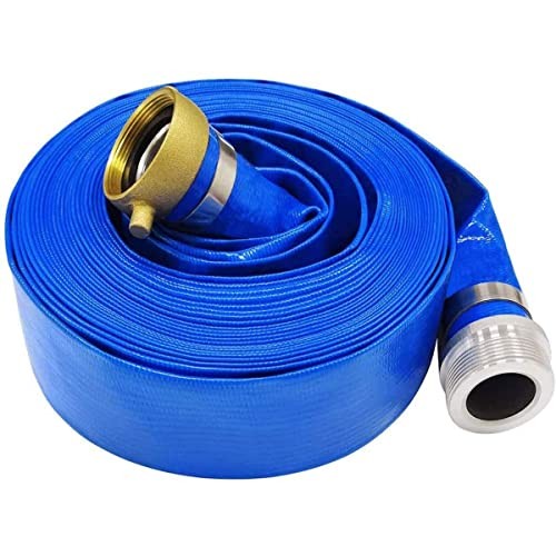 3&Prime; x 100&prime; PVC Backwash and Discharge Hose for Swimming 3 in x 100 ft Blue