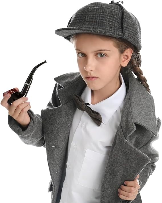 5.5 Inches Fake Cigar Smoke Pipes for Smoking – Costume Prop Pipe Toy – Detectiv