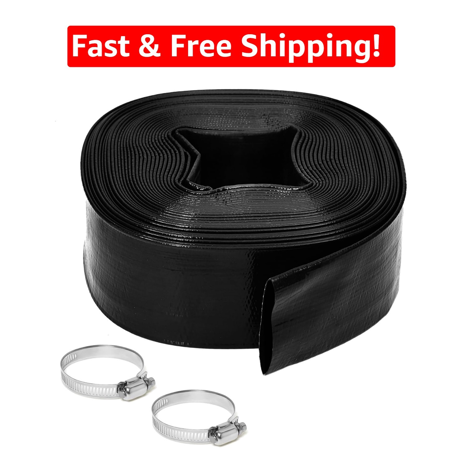 Versatile 50FT PVC Swimming Pool Backwash Hose – Effortless Drainage Setup