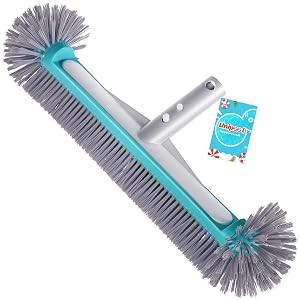Swimming Pool Brush Head with Round Ends, Heavy Duty Aluminum Back Head for