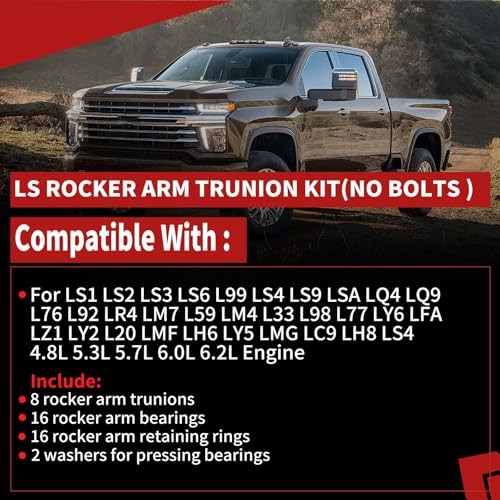 Rocker Arm Upgraded Trunnions Kit for LS 4.8L 5.3L 5.7L 6.0L 6.2L 7.0L