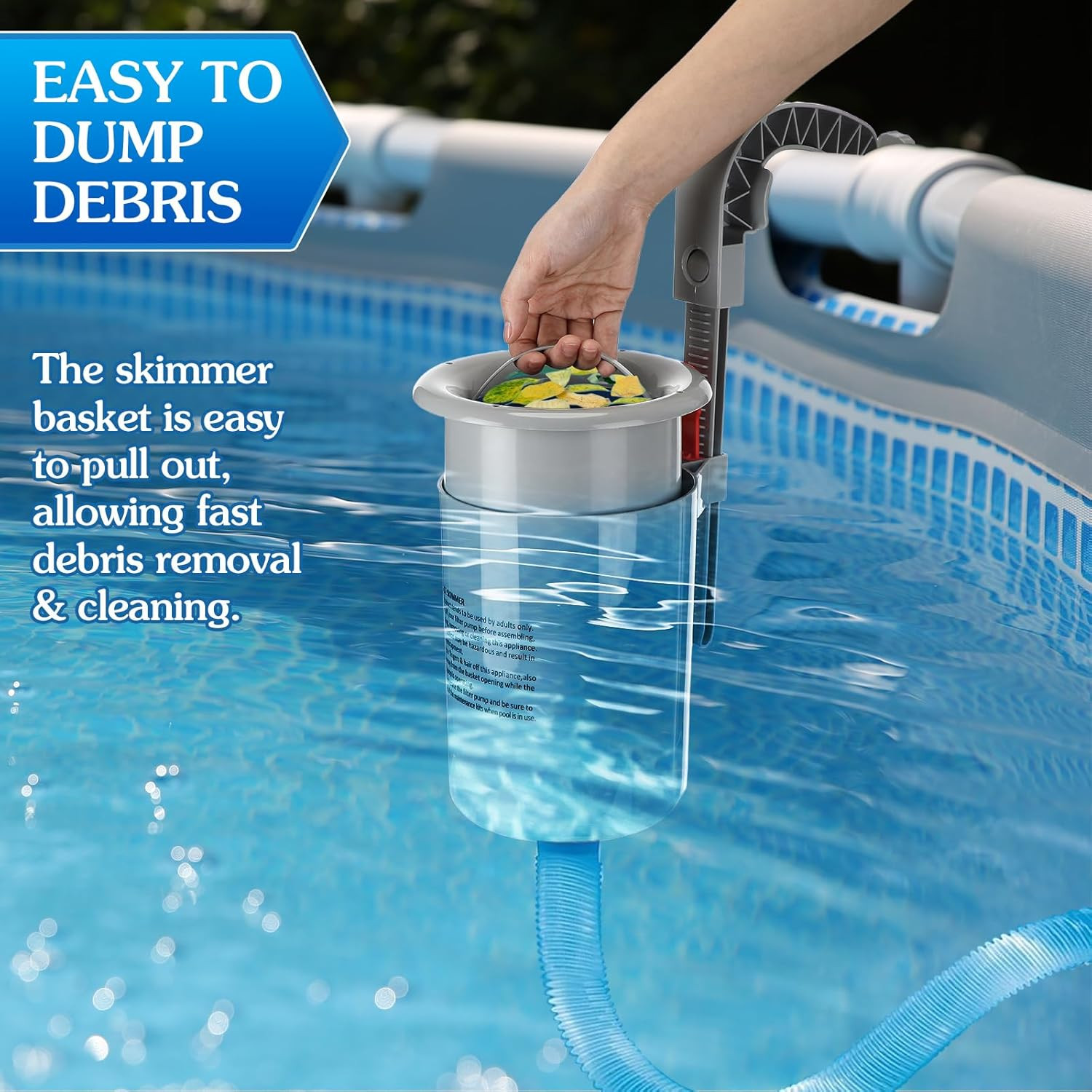 Above Ground Pool Skimmer Kit with 20 Surface Skimmer Socks