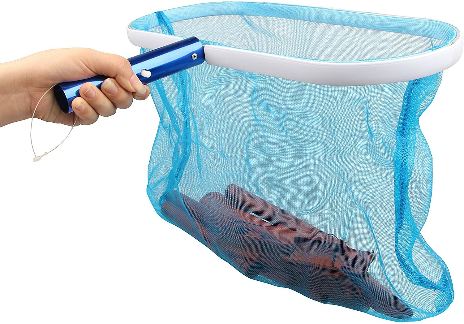 Sun Cling Heavy Duty Deep-Bag Swimming Pool Leaf Rake Net With Clip Handle