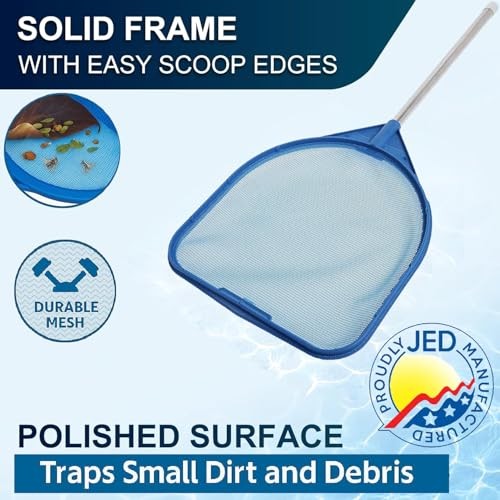 JED Pool Tools Pool Skimmer Net – Handheld Hot Tub Skimmer for Hand Skimmer