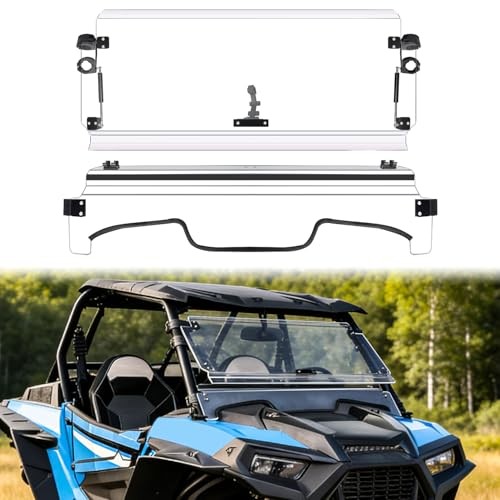 2PCS 3-IN-1 Flip Up Windshield Compatible with Polaris RZR 1000 XP/XP 4 1000