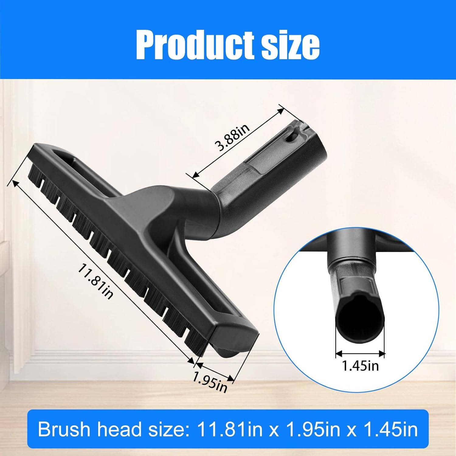 12 Inch Plastic Rainbow Vacuum Floor Brush 360 Swivel Straight Wands
