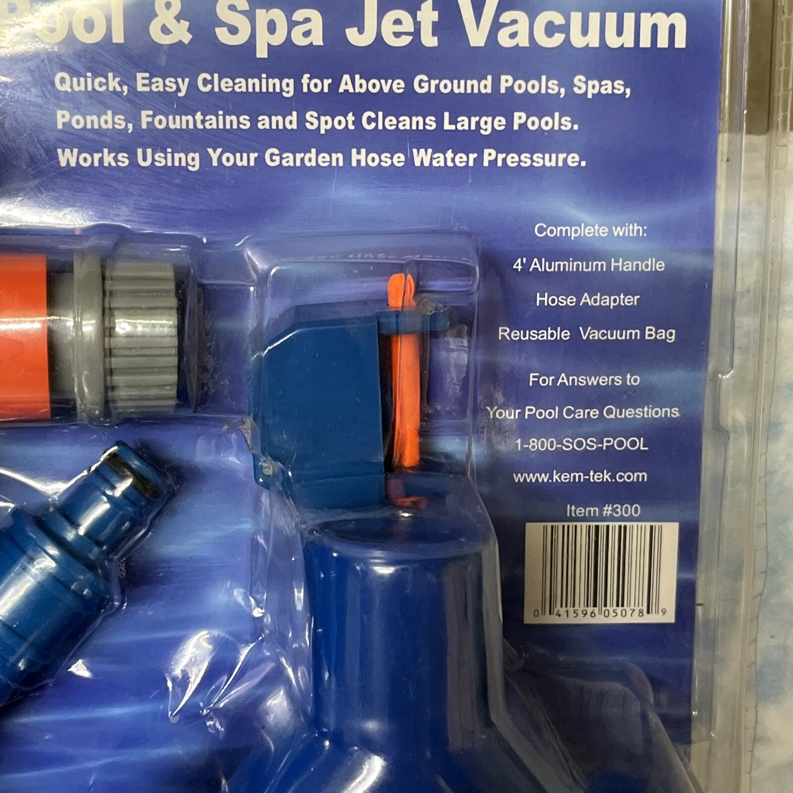 Kem Tek Pool And Spa Accessory Jet Vacuum Pool Care Blue NIP