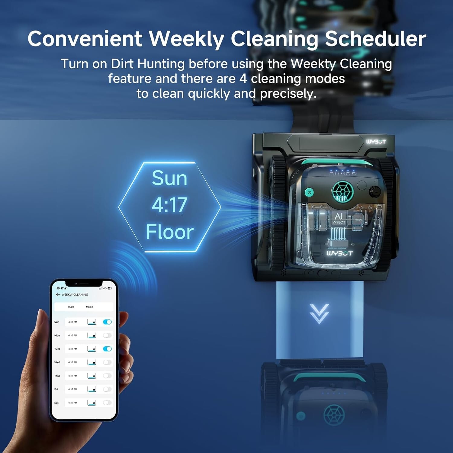 WYBOT S2 Solar Vision Robotic Pool Vacuum Cleaner for Inground Pools