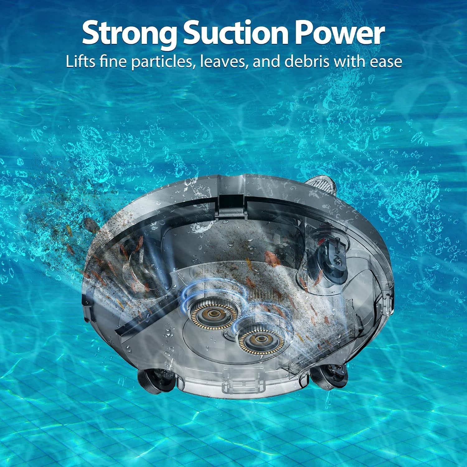 Automatic Pool Vacuum with Powerful Suction – Ideal for Pools Up to 1200 Sq.Ft