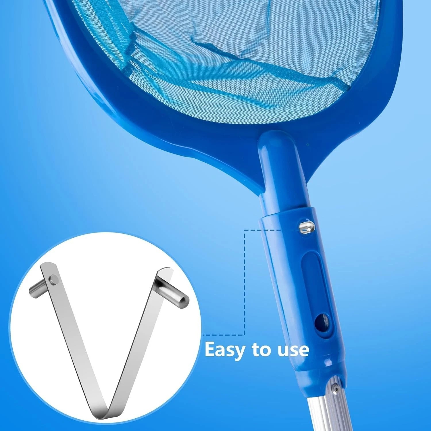 Compact Stainless Steel V-Clips – Universal Design for Pool Tools & Equipment