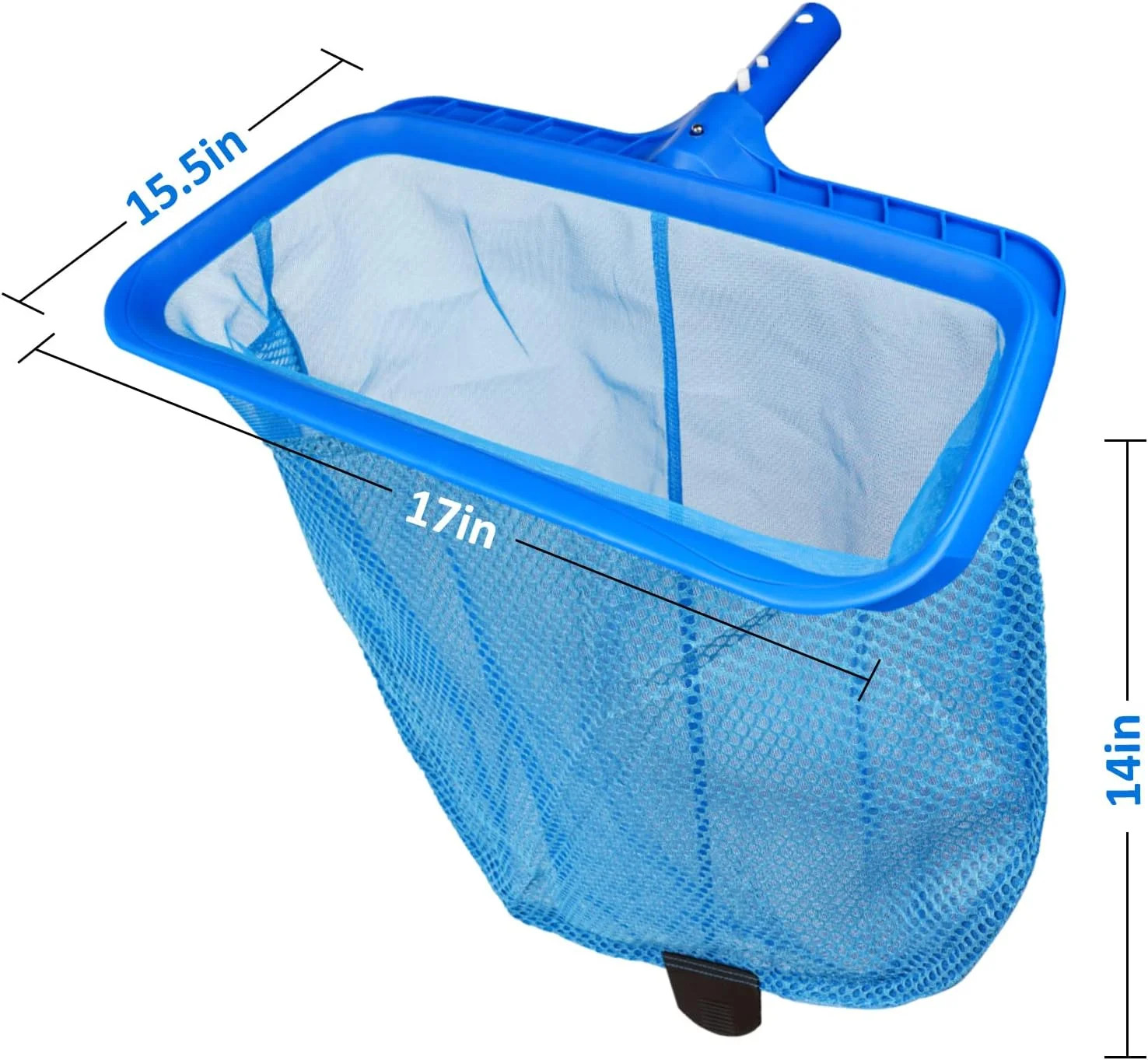 Poolvio Swimming Pool Skimmer Net, Fine Mesh Pool Leaf Rake Net with Double-Laye