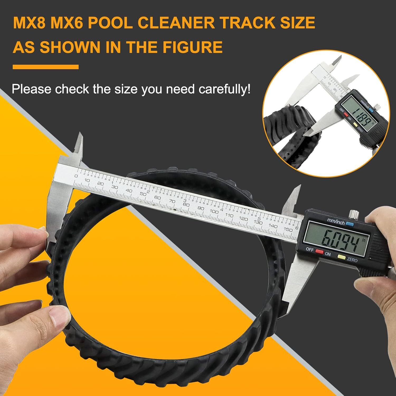 2 Pack Fit for Zodiac Baracuda MX8 MX6 Pool Cleaner R0526100 Ultra Durable Track