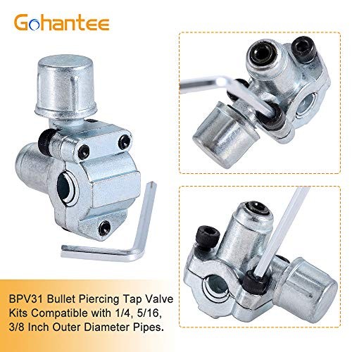 4 Pack BPV-31 Bullet Piercing Tap Valve Kits Compatible with 1/4 Inch, 5/16