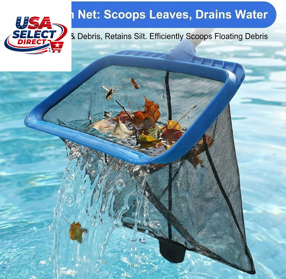 Swimming Pool Cleaning Kit with Skimmer Net & Brush – 56 Inch Pole