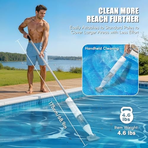Rechargeable Pool Vacuum Handheld Cordless