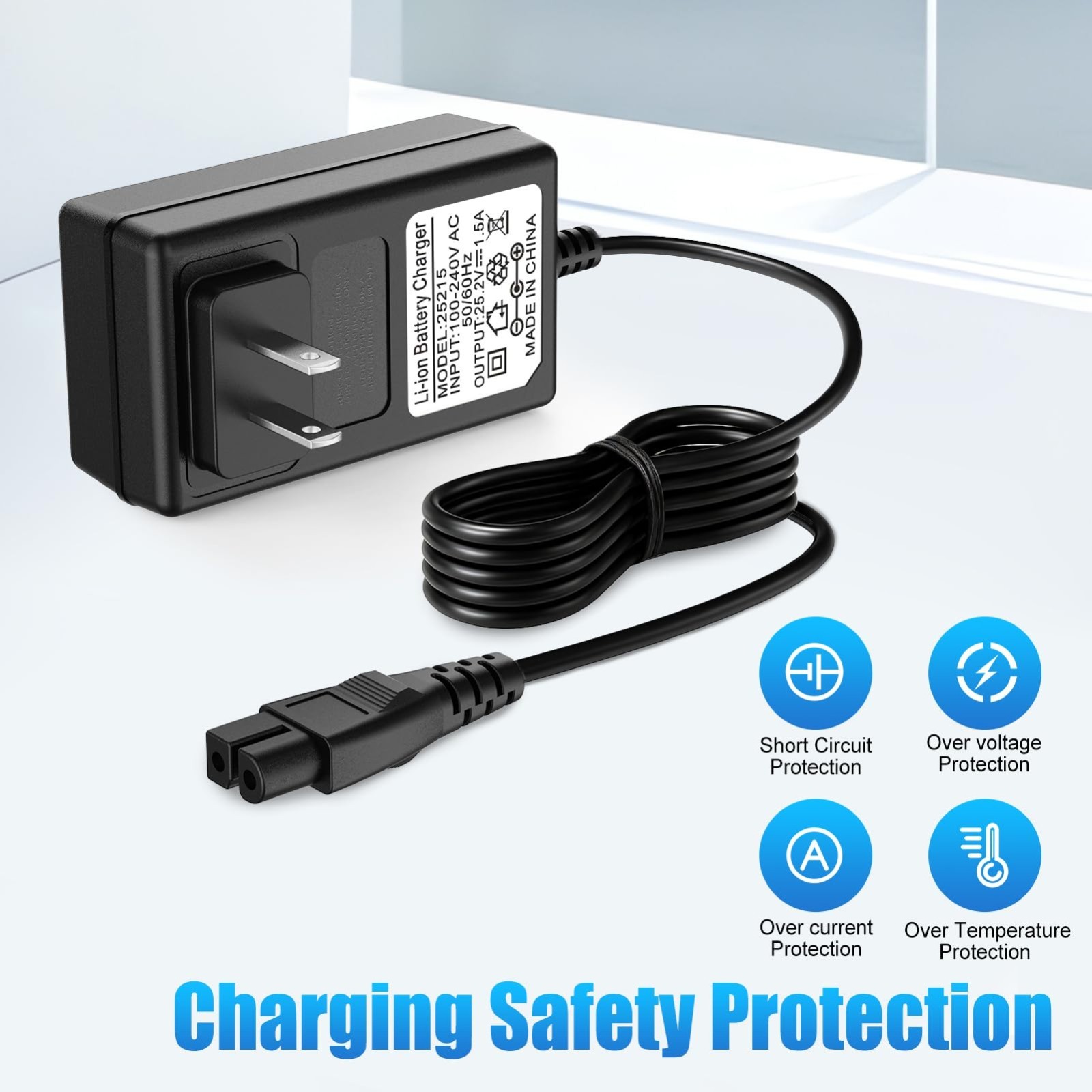 25.2V Charger Adapter for Robotic Pool Cleaner, Compatible with Cordless Vacuum