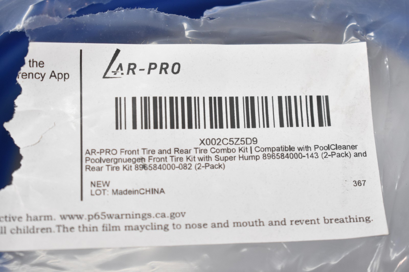 AR-PRO Front Rear Tire Combo Kit Blue Hayward Pool Cleaner Wheels 4 Pack Total
