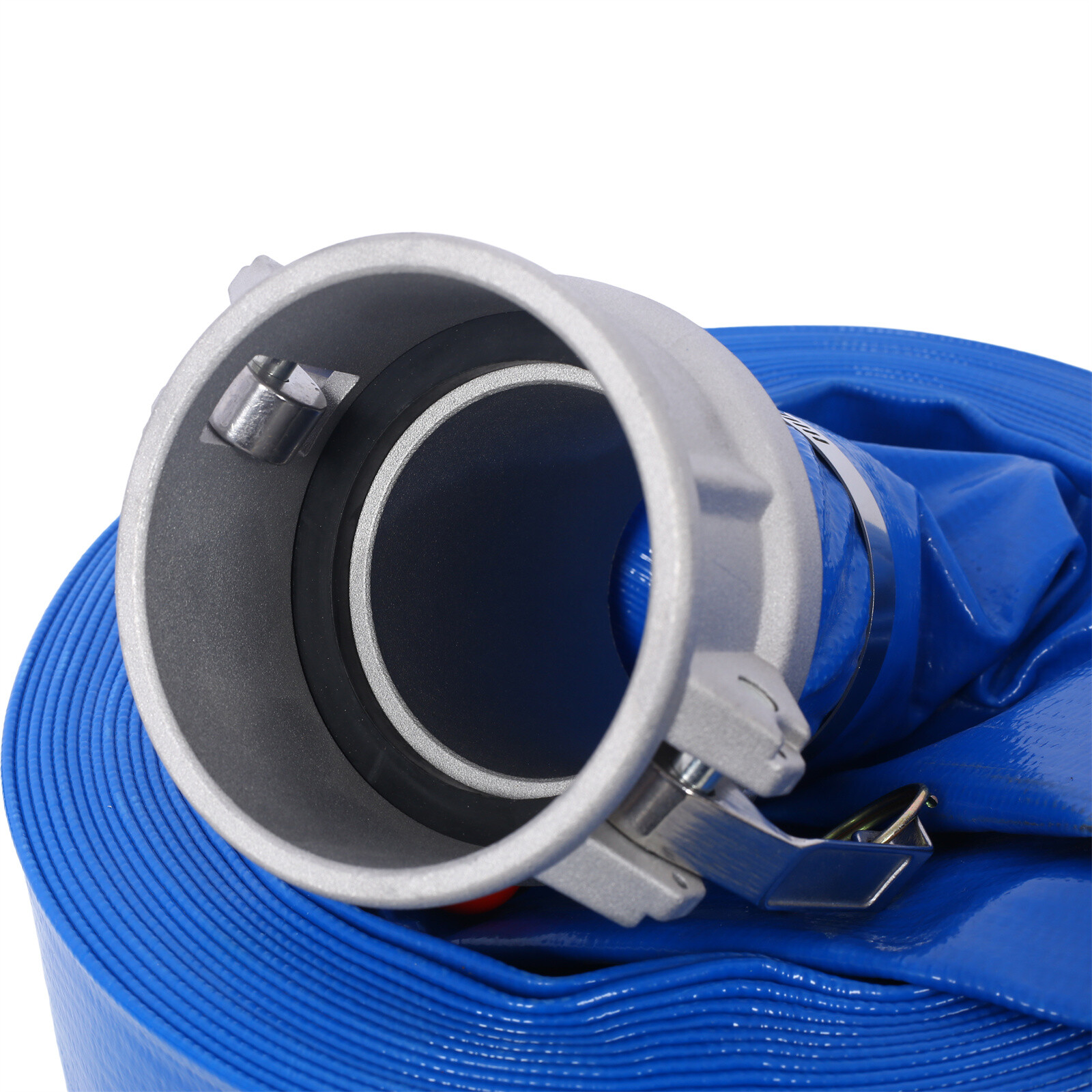 Discharge Hose 3&Prime;x 100FT PVC Lay Flat Hose Backwash Drain Hose w/ Clamps