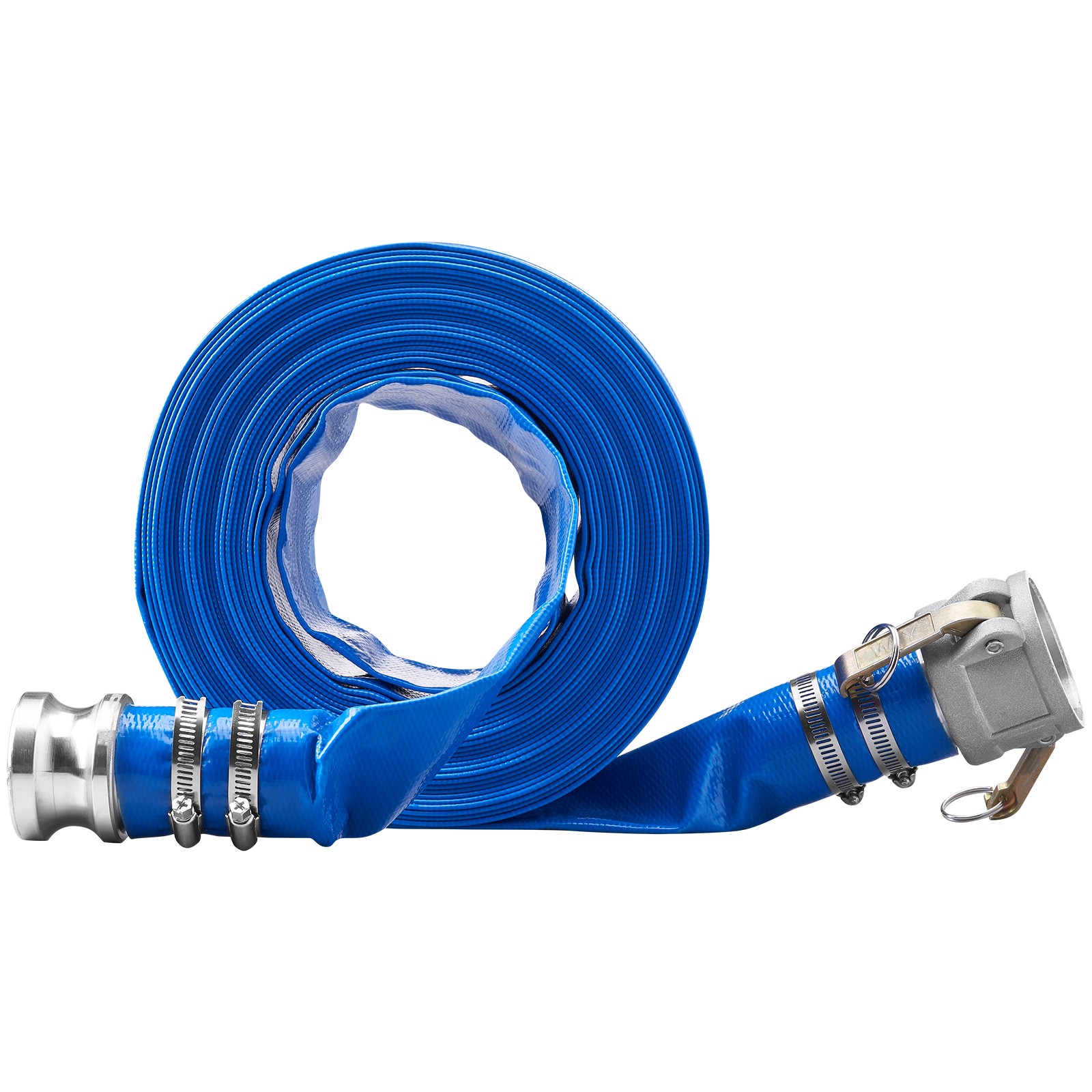 VEVOR Backwash Hose PVC Discharge Hose 2 in x 50 ft with Camlock C & E Fittings