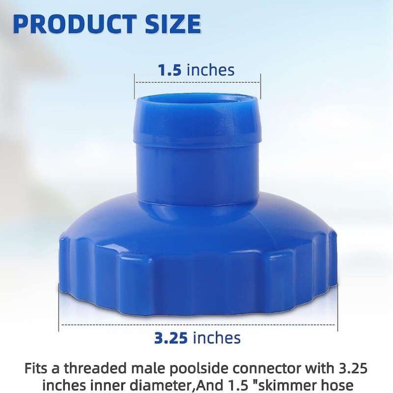 Swimming Pool Adapter Hose Connector Skimmer Wall Mount Hose Adapter for 28000E