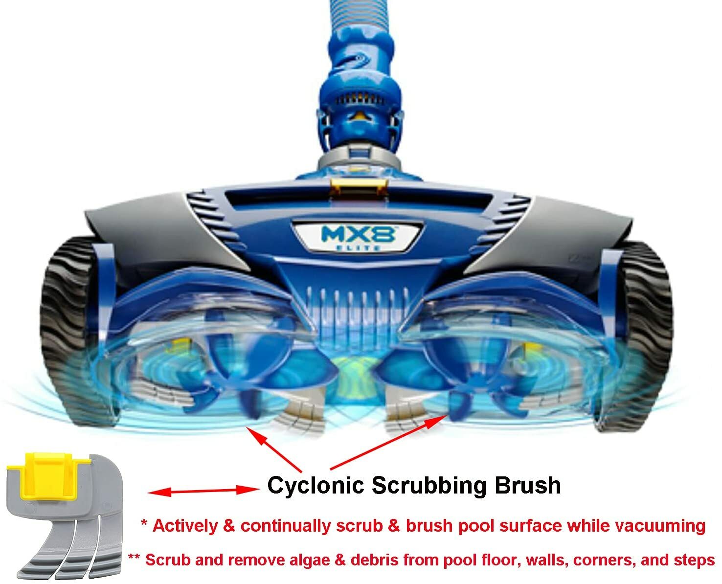 4 Pack Cyclonic Scrubbing Brush R0714400 For Zodiac MX8 MX6 Elite Pool Cleaner