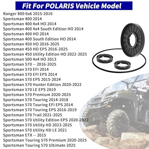 Front Differential Seal Kit for Polaris ATV Sportsman 570 500 450 400 Touring