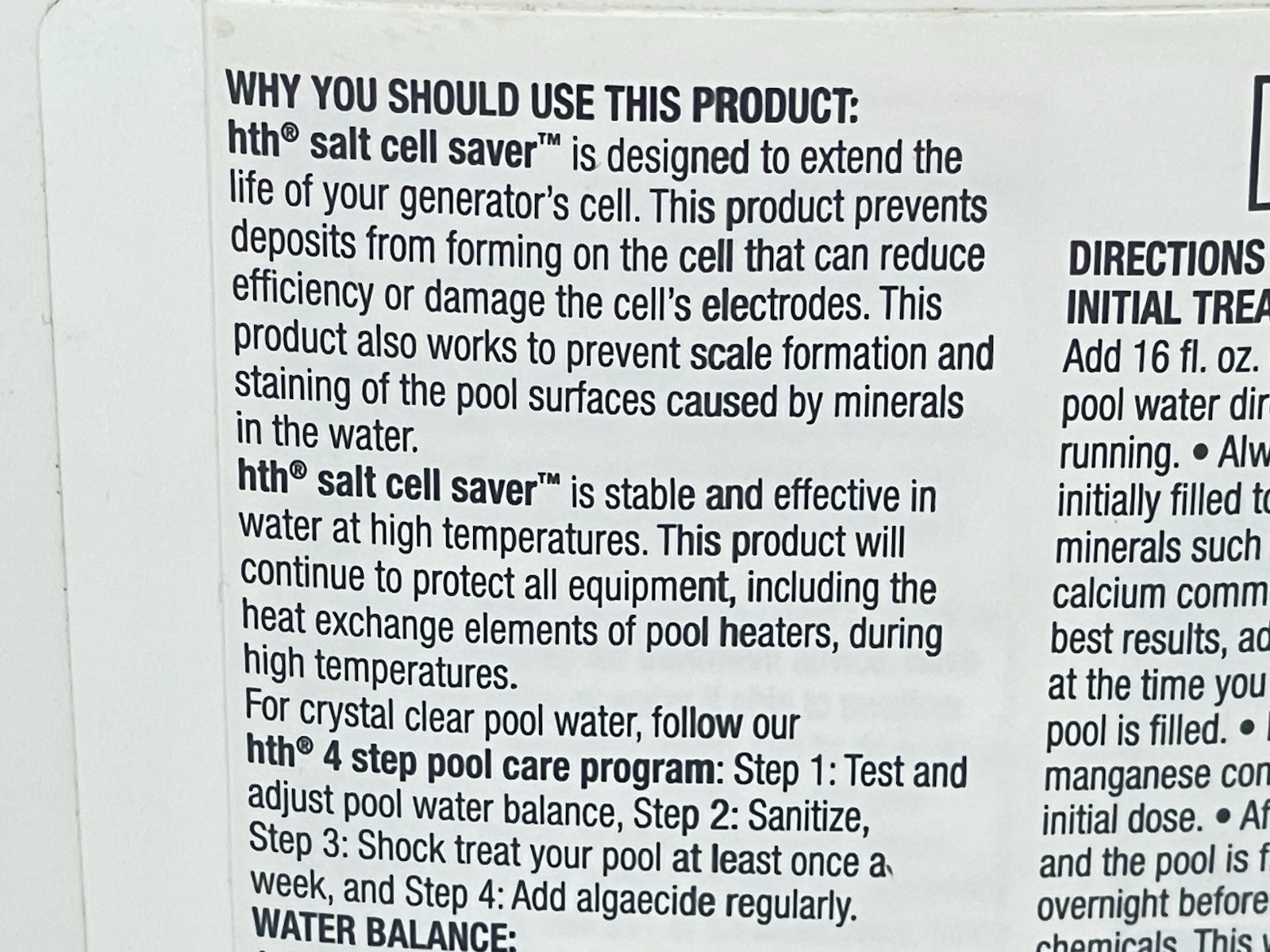 Hth Salt SCell Saver Pool Care 1ea 32 oz blt- New