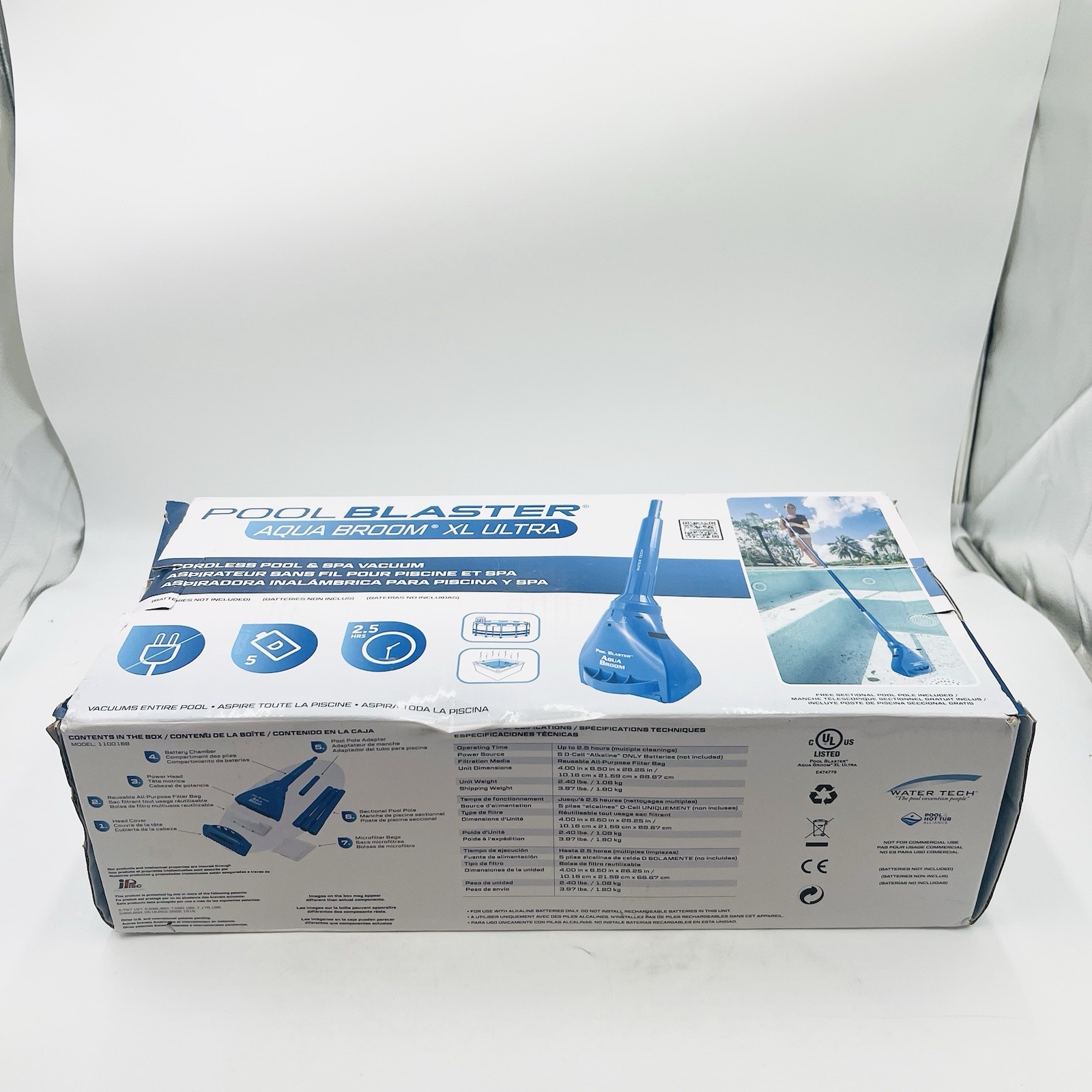 Water Tech Pool Blaster Aqua Broom Battery Operated Pool Cleaner 10000AB