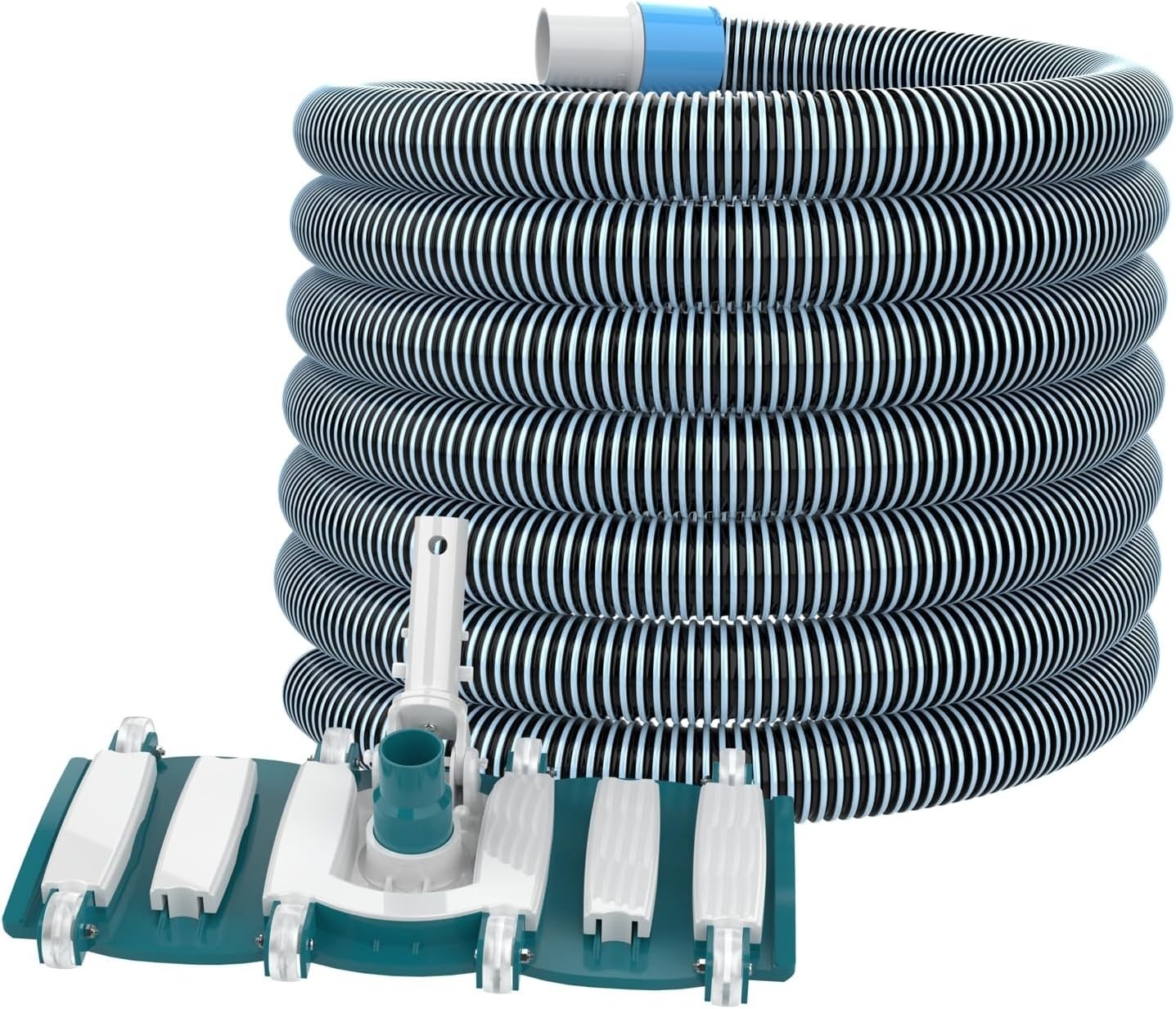 Flexible 36ft Pool Vacuum Hose and Weighted Handle for Above & Inground Pools