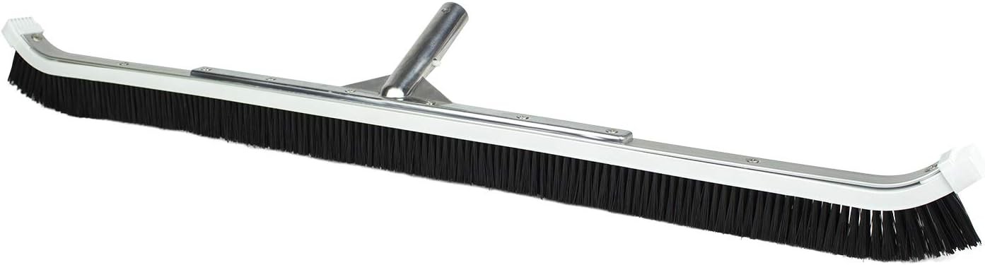 36-Inch Extra-Wide Commercial Swimming Pool Wall Brush, Heavy-Duty Aluminum Back