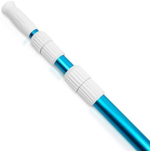 POOLWHALE Premium 15 Foot Telescopic Swimming Pool Pole, Adjustable 3 Piece E…