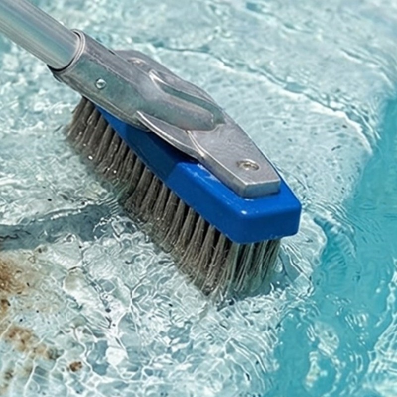 5Inch Stainless Steel Pool Cleaning Brush For Comfortable Use Easy to Use