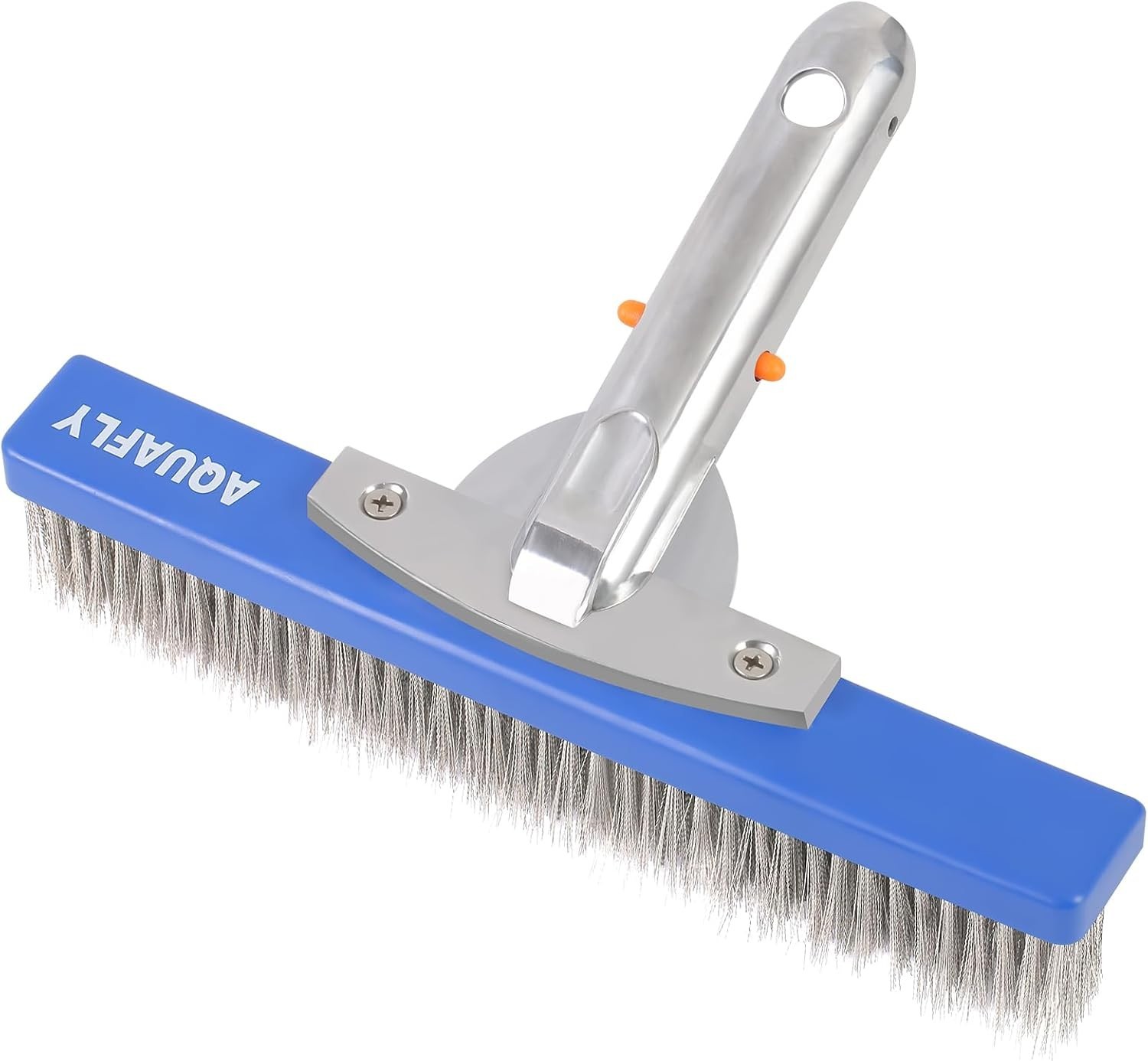 Heavy Duty 10-Inch Stainless Steel Pool Brush for Concrete & Gunite Walls