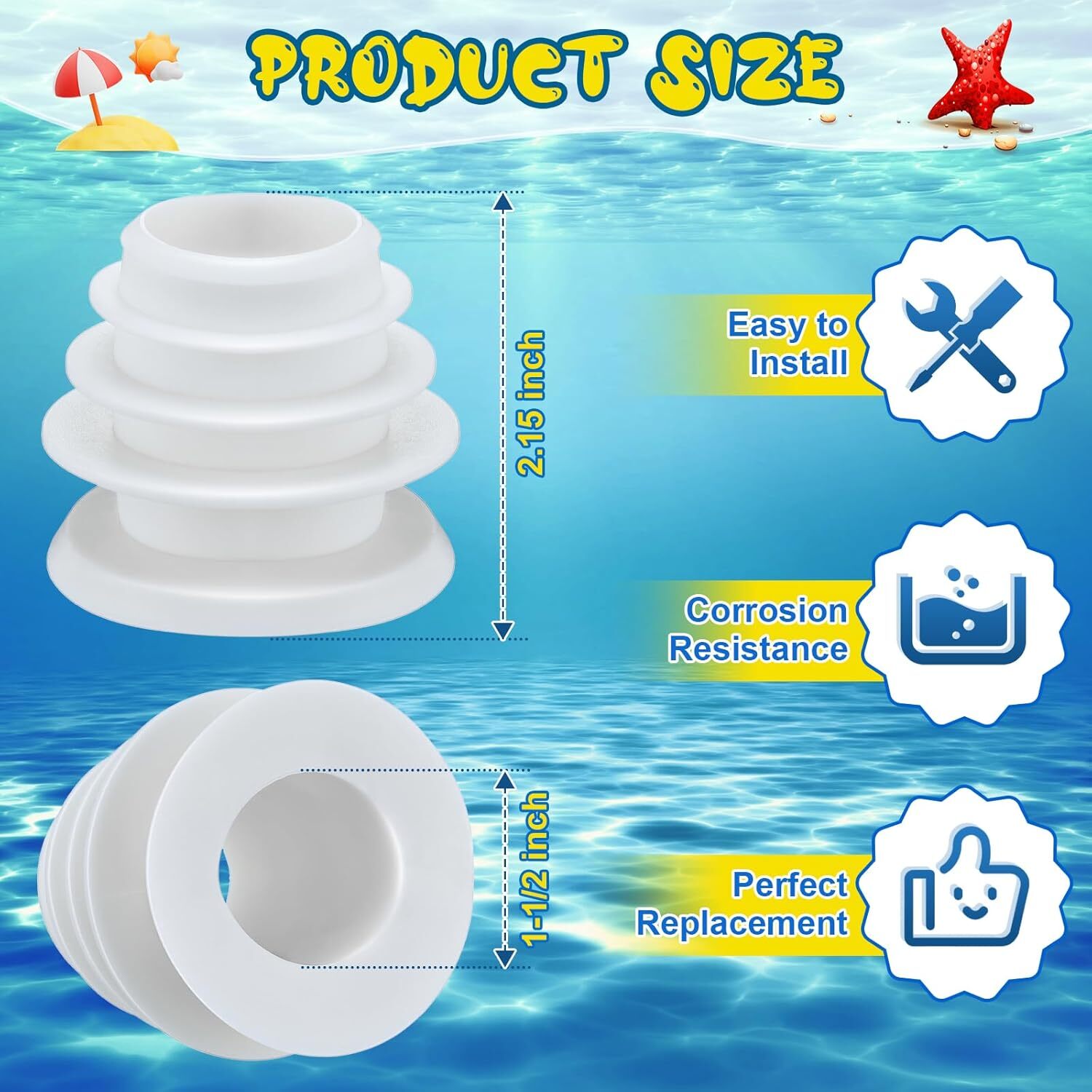 2 Pcs Pool Cleaner Skimmer Cone Adapter Valve Cuff, Pool Vacuum Hose Adapter Com