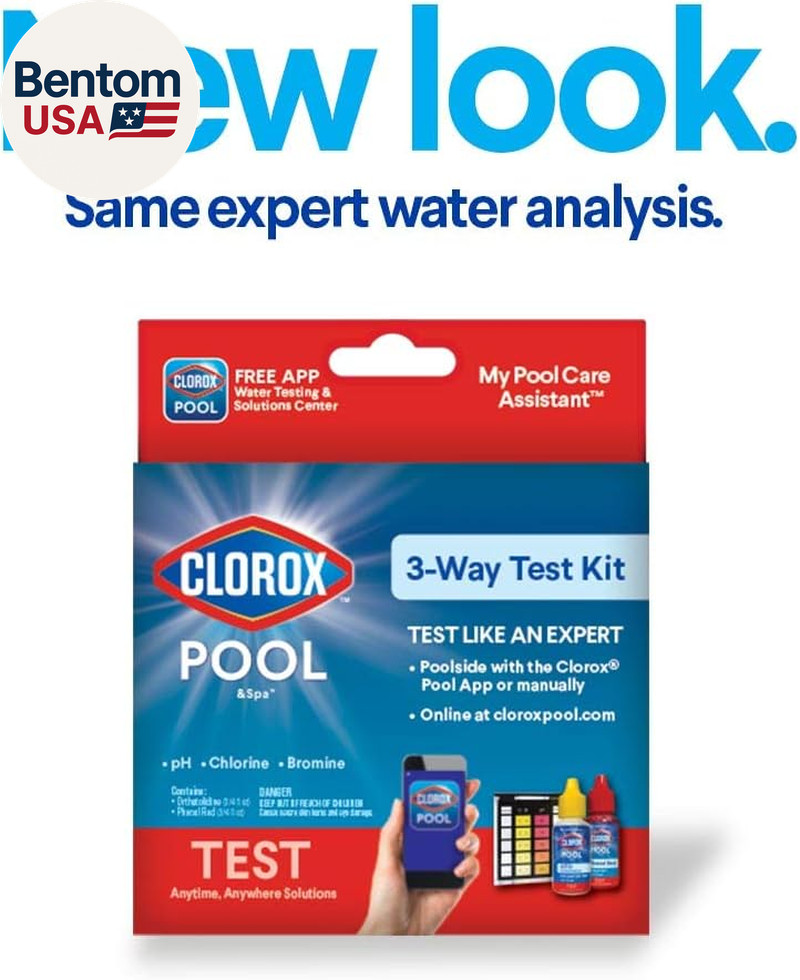 Clorox® Pool&Spa™ Swimming Pool 3-Way Water Test Kit, Accurately Measures Bromin