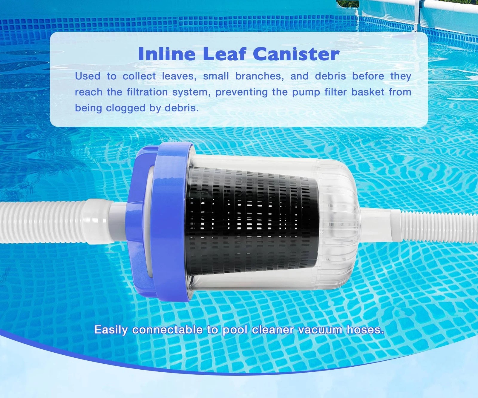 In-line Pool Leaf Canister Basket Fit Hayward W560 Poolvac Suction Cleaners New