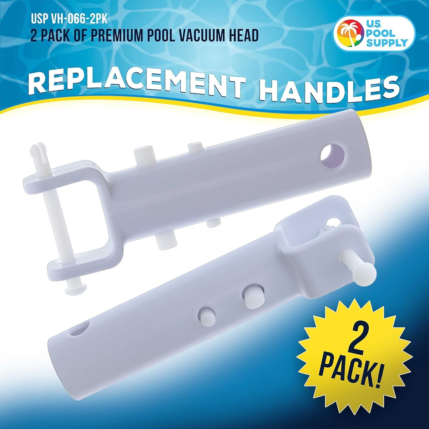 Effortless Pool Maintenance with 2 Sturdy Vacuum Handles – Fits 1-1/4&Prime; Poles
