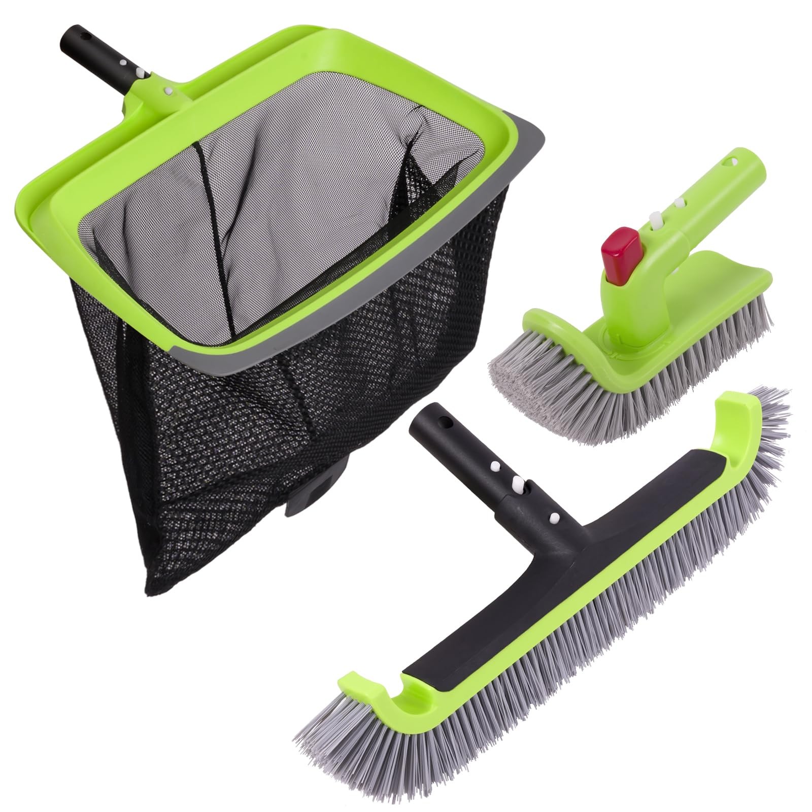 Deluxe Swimming Pool Cleaning Kit Including Rubber Edge Skimmer Net,17.5&Prime; Poo…