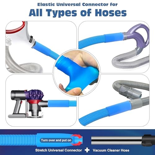 Upgraded Dryer Vent Cleaner: Universal Vacuum Hose 31.5 Inch Blue(only hose）